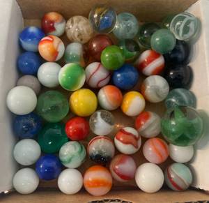lot 54 image: Bag Of Vintage Marbles