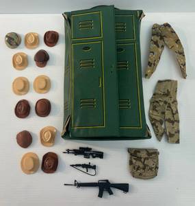 lot 58 image: Vintage G.I. Joe Items And Marx Johnny West Hats