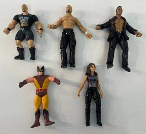 lot 60 image: Group Of Wrestling Action Figures And More