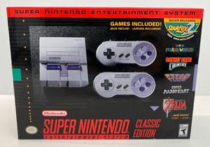 lot 85 image: SNES Super Nintendo Entertainment System Classic Edition Mini Console NIB