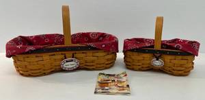 lot 93 image: Pair Of Longaberger Baskets Including Shaker Taker Basket And Barbeque Buddy