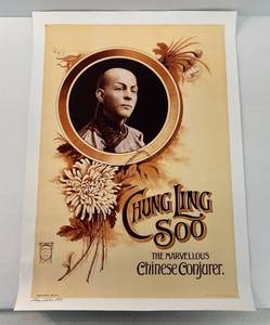 lot 116 image: Chung Ling Soo Giclee Canvas Print 17 14 x 23 Pen Signed Lower Left