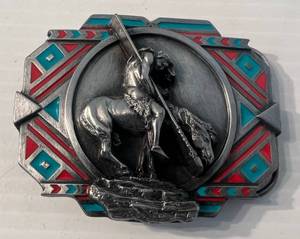 lot 167 image: 1988 Siskiyou Buckle Co. Inc. End Of Trail Belt Buckle
