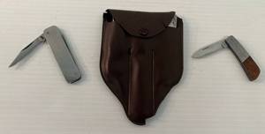 lot 168 image: Vintage 1960s Boy Scouts Camping Utensil Set And Vintage Pocket Knives