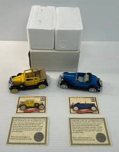 lot 201 image: National Motor Museum Mint Die-Cast Cars Including 1932 Ford Convertible Sedan WBoot & Ford V8 Roadster