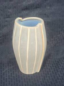lot 19 image: MCM Studio Pottery Vertical Ribbed Vase