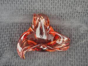 lot 40 image: Red Venetian Hand Blown Art Glass Bowl