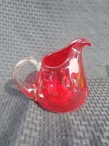 lot 121 image: Bischoff Ewer Pitcher Cherry Red