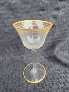 lot 175 image: Vintage Gold Rimmed Champagne Glasses (Four)