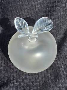 lot 75 image: Lalique Glass Apple Perfume Bottle