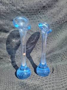 lot 81 image: Vintage Aseda Swedish Jack in the Pulpit Cobalt Blue Vases, pair