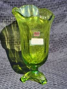 lot 23 image: Green Viking Glass Vase