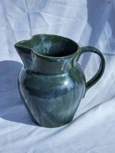 lot 72 image: Vintage Blue Slate Roseville Water Pitcher