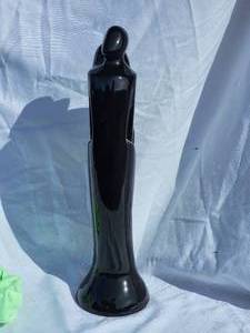 lot 71A image: Vintage 1930s Art Deco Royal Haeger Black Glazed Man Woman Sculpture 20