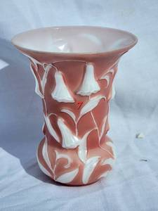 lot 128 image: Vintage Phoenix Sculptured Artware Blue Bell Vases Circa 1938