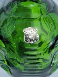 lot 113B image: Golden Crown E&R Green Crystal Bottle with Stopper