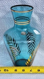lot 113C image: Bohemia Crystal Studio Art Glass Vase - Aquamarine