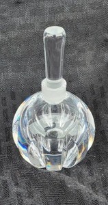 lot 133 image: Fine Cut Crystal Orrefors Perfume Bottle and Ewer