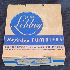 lot 209 image: Mid-Century Libbey Safedge Tumblers - Set for 6