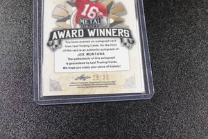 2022 Leaf Metal Draft Award Winners Joe Montana Autograph #AW-JM1 2930  Only 30 Exist