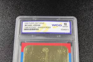 1998 Fleer 23KT Gold 1986 RWB Border Michael Jordan WCG 10