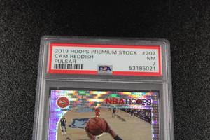 2019-20 Hoops Premium Stock Pulsar Prizm Cam Reddish #207 Rookie Card PSA 7