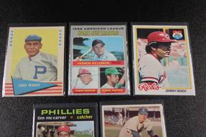 Vintage Baseball Card Lot  5 Cards