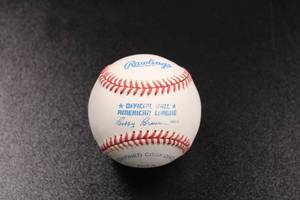 Cleveland Indian Hall of Famer Bob Feller Sweet Spot Baseball Autograph w Cube