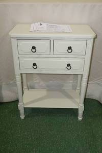 4D Concepts Simple Simplicity 3-Drawer Table - Cream
