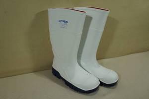 Treds Steel Toe Poly Rain Boots -Mens Size 4, White