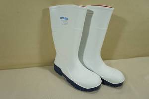 Treds Steel Toe Poly Rain Boots -Mens Size 8, White