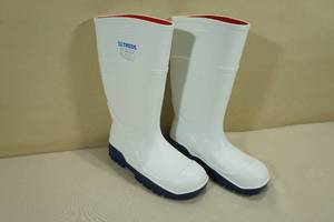 Treds Steel Toe Poly Rain Boots -Mens Size 3, White