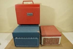 3 Vintage Protable Turntables