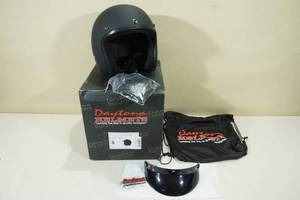Daytona DOT Cruiser Open Face Motorcycle Helmet - Small, Black