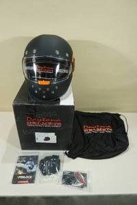 Daytona DOT Retro Full Face Motorcycle Helmet - Large, Black