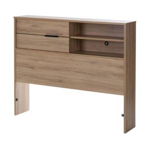 South Shore Fynn Headboard with Storage - Twin, Rustic Oak