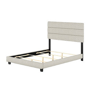 Accent Piedmont Upholstered Platform Bed - Queen, White