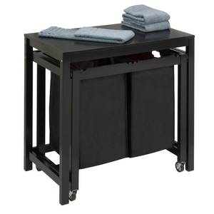 Honey Can Do Double Sorter Folding Table -Black