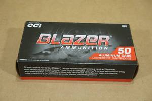 lot 74 image: 50 CCI Blazer 9mm Luger 115 Gr FMJ Aluminum Case Ammo