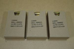 lot 84 image: 90 5.56mm 85 Gr LAP Ammo on Stripper Clips