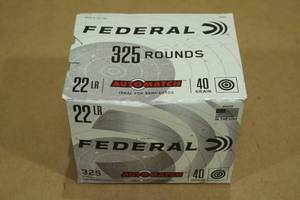 lot 86 image: 325 Federal Automatch .22 LR 40 Gr Ammo