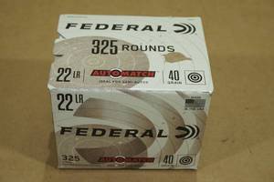 lot 87 image: 325 Federal Automatch .22 LR 40 Gr Ammo