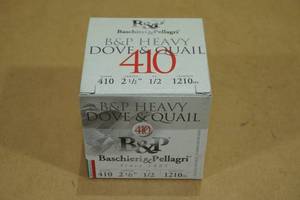 lot 90 image: 25 B&P Heavy Dove & Quail .410 Gauge 2-12 8 Shot Shotshells