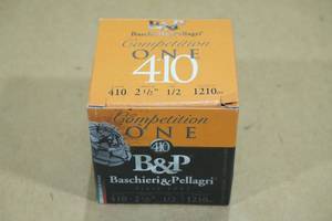 lot 92 image: 25 B&P Competition One .410 Gauge 2-12 7.5 Shot Shotshells