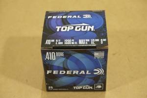lot 95 image: 25 Federal Top Gun .410 Gauge 2-12 9 Shot Shotshells