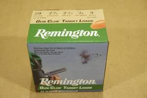 lot 97 image: 25 Remington Gun Club 20 Gauge 2-34 9 Shot Shotshells