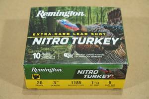 lot 98 image: 10 Remington Nitro Turkey 20 Gauge 3 5 Shot Shotshells