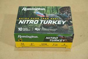 lot 99 image: 10 Remington Nitro Turkey 12 Gauge 3 5 Shot Shotshells