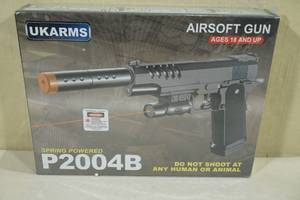 lot 129 image: UK-Arms P2004B Spring Powered Airsoft Gun with Laser