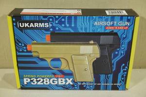 lot 131 image: UK-Arms P328GBX Spring Powered Airsoft Gun 2 Pack